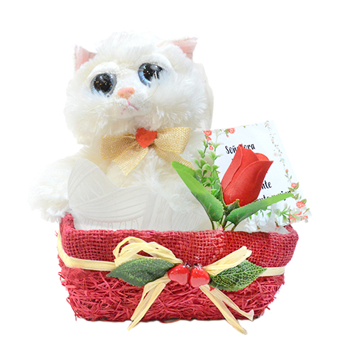 Peluche gato florres
